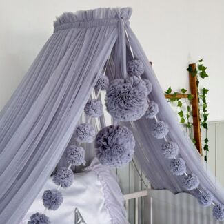 Baby Fancyroom Betthimmel Betthimmel aus 12 Meter Tüll aus 1. Klasse für Kinderbett Gitterbett, Himmel für Babybett Kinderbett