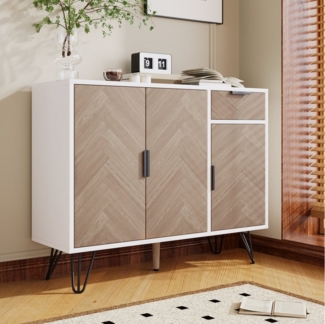 Furnishings Home Tresenkommode Moderner mit Schublade und höhenverstellbaren Einlegeböden (1 St), Funktionalität mit zeitlosem Stil 90 x 30 x 71,5 cm Zwei Farben