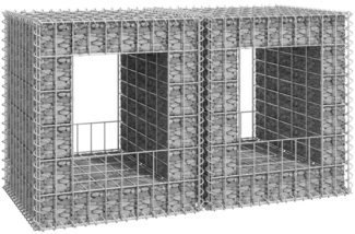 vidaXL Gabionensäulen 2 Stk. 50x50x60 cm Eisen 151267