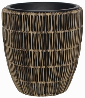 Trend Line Pflanzkübel TrendLine Polyrattan Pflanztopf Ø28x30 cm mit