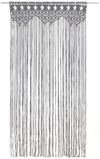 vidaXL Makramee Vorhang Anthrazit 140x240 cm Baumwolle 323995