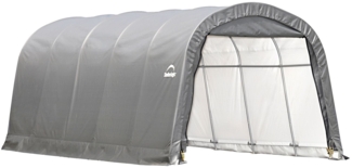 Shelter Logic Foliengarage Round Top, 22,57 m², grau, 610 x 370 x 240 cm (L x B x H)