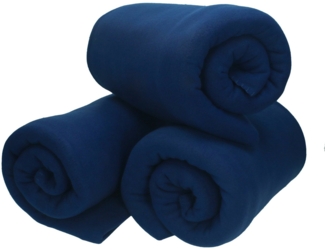 Wohndecke 3 Stück Fleecedecke Kuscheldecke Sofadecke Größe 130x170 cm, Betz, Qualität 180 g/m²
