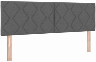 vidaXL Boxspringbett mit Matratze Dunkelgrau 160 x 200 cm Stoff 3340095