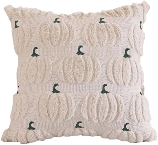 CLTYQ Kissenbezug Herbst Kürbis Kissenbezüge 45x 45 cm, (1 Stück), bestickte dekorative quadratische Kissenbezüge, Kunstfell Kissenbezüge