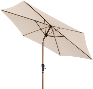 LIFE LIFT WOODSTYLE Sonnenschirm, ø305cm, 6tlg. D. 820 natur, mit Knickfunktion