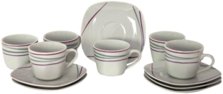 6er Set Espressotasse 10cl mit Espressountertasse 12,1cm Caviano