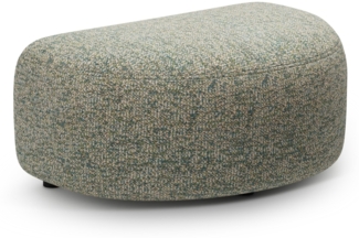 Micadoni Hocker Kate halbrund 1-Sitzer Strukturierter Stoff Moßgrün Melange