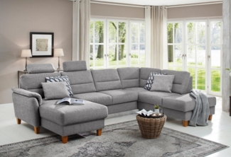 Home affaire Wohnlandschaft Palmera U-Form, B: 308 cm, optional Bettfunktion & Bettkasten, Federkern