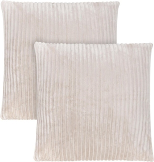 Aspero Kissenbezug 2 Kissenbezüge aus Streifen-Flanell 80x80 cm Pilar, Kopfkissen aus hautsympathischem Material