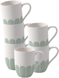 Villeroy & Boch Fleur Vert Henkelbecher 290 ml 6er Set - DS