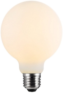 Nordlux LED-Leuchtmittel Deco E27 G125 Dimmbar Globe Lampe 3000K warmweiss Glas Opal weiss, E27, warmweiss