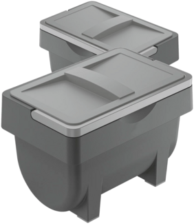 Hailo Universaldepot 3204101 Kitty Paar je 4 Liter mit Henkel grau