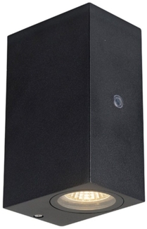 LED's light LED Außen-Wandleuchte 1000680 Außen-Wandleuchte, LED, schwarz 2x GU10 IP44 Auto EIN/AUS