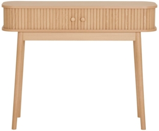 House Nordic Konsolentisch Schminktisch, 2 Lamellen-Türen, in eichefarbig - 100 x 80,5 x 30 (BxHxT)