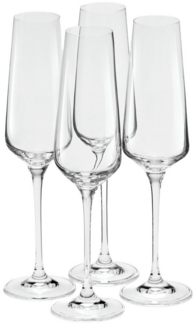 van Well Sektglas Ava, Sektgläser 20,0 cl, 4 Stück, Kristallglas, Geschenkkarton mit Sichtfenster, spülmaschinengeeignet