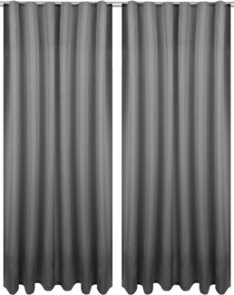 Bestlivings Vorhang, Kräuselband (2 St), blickdicht, Microfaser, Gardinenset "Blickdicht" mit Kräuselband