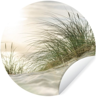 MuchoWow Wandsticker Dünen mit Strandhafer in der Sonne des Nationalparks Schleswig-Holstei (1 St), Wandtattoo Selbstklebend, Wohnzimmer Deko Aufkleber, 30x30 cm