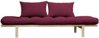 KARUP DESIGN PACE Eckcouch Gestell Natur Matratze Bordeaux