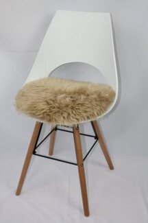 Heitmann Felle Stuhlkissen Lamm, Sitzauflage rund, Ø 45 cm, echtes Lammfell, waschbar, auch als 2er oder 4er Set