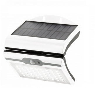 4 Watt LED Solar Eingangsbeleuchtung Außenleuchte mit Dämmerung und Bewegungs-Sensor in Weiß|Kaltweiß|300 Lumen