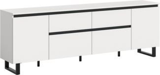 INOSIGN Lowboard TOMA, 188cm breit, Metall-Kufen-Fuß, 2 Türen, 2 Schubkästen,2 Klappen, TV-Lowboard, Mediaschrank, Mediaboard, TV-Schrank, Schrank, Board