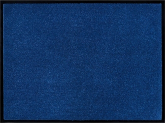 Teppich Boss waschbare In- & Outdoor Fußmatte Uni einfarbig (UV- und Witterungsbeständig, Rückseite gumiert) - 40x60x0,7cm - Navy