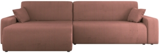 Ecksofa Pixalo L Cord Maxi mit Bettkasten und Schlaffunktion (Farbe: Poso 29)