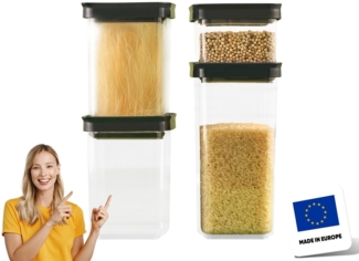 uandu home Vorratsdose Vorratsdosen mit Deckel Luftdicht, Vorratsbehälter Set, (Aufbewahrungsbox Küche Aufbewahrung & Organisation, BPA Frei, Küchen Organizer, Vorratsdosen für alle trockenen Lebensmittel)