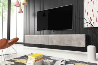 INOSIGN Lowboard LOWBOARD VERA, wahlweise mit oder ohne Beleuchtung, Modernes griffloses TV-Board, 180 cm TV-Schrank, stehend und hängend