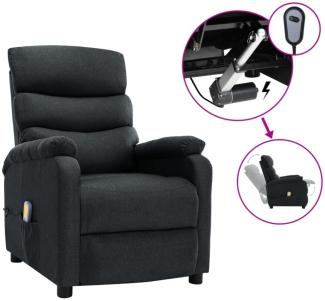 vidaXL Elektrischer Massagesessel Dunkelgrau Stoff [3073695]