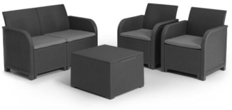 Keter Lounge Sitzgruppe Rosalie Terrassenset Balkonset Gartenmöbel Möbel Set