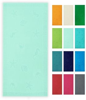 ZOLLNER Strandtuch, Frottier (1-St), 100x200 cm, 100% Baumwolle, vom Hotelwäschespezialisten