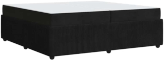 vidaXL Bettgestell mit Matratze mit Matratze Schwarz 200 x 200 cm Samt 3398440