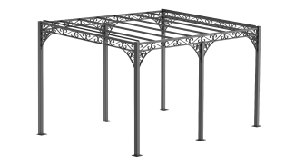 ELEO Pergola freistehend rechteckig Sardegna 4 x 3 m pulverbeschichtet anthrazit