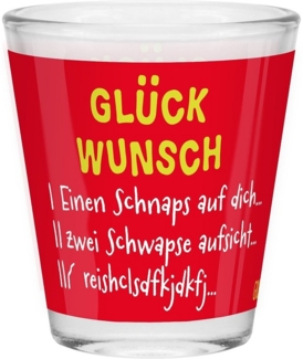 Schnapsglas Shot Stamper Lustiges Motiv Geschenk Sheepworld GLÜCKWUNSCH 074544