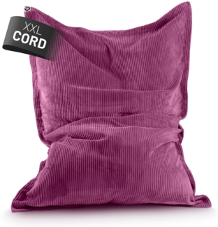 Lumaland Sitzsack Classic XXL Cord | Riesen Sitzsack XXL mit Softer Rippenstruktur – ideal zu Cord Sofa & Sessel Indoor Bean Bag für Wohnzimmer, Schlafzimmer & Co. - 380 L, 140x180 cm