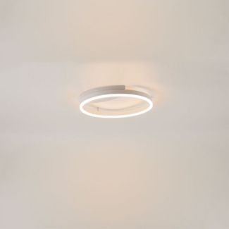 s.luce LED Ring Wandlampe & Deckenleuchte Dimmbar modern rund Weiß Ø 40cm