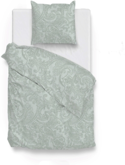 Zo! Home Cotton Bettwäsche 155x220 Paisley di Lino Mint green grün meliert