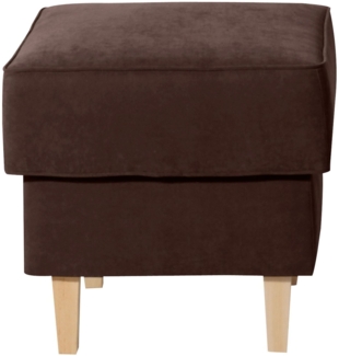 Hocker Karlen Bezug Veloursstoff Buche natur / braun 22070