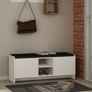 Schuhschrank, 'Zulla', 43 x 37 x 110, Weiß