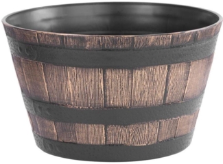 PROREGAL® Blumentopf Blumentopf Holz-effekt, 39x28 cm, Gold