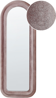 Wandspiegel CULAN 60 cm 160 cm Samtstoff Rosa