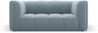 Micadoni Sofa Serena 2-Sitzer Samtstoff Hellblau