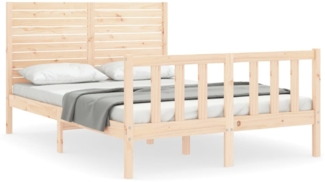 vidaXL Massivholzbett ohne Matratze 140x190 cm Kiefernholz 3193186