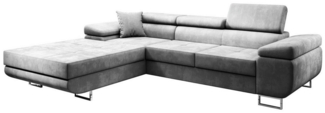Beautysofa Ecksofa Alons mit Schlaffunktion auf Metallbeinen, L-Form Polsterecke, mit Schlaffunktion