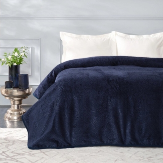 Karaca Tagesdecke Karaca Home Scala Dunkelblau Einzelbett Tagesdecke Bettdecke Decke