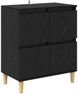 vidaXL Sideboard Schwarz Eichen-Optik 60 x 35 x 70 cm Holzwerkstoff 881265