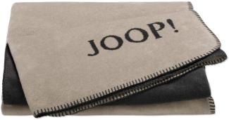 JOOP! Plaid Uni-Doubleface | Stein-Anthrazit - 150 x 200