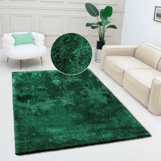 Bruno Banani Teppich Dana Teppich, besonders weich und kuschelig, Kundenliebling, rechteckig, Höhe: 30 mm, uni, Mikrofaser Teppiche, Wohnzimmer, Schlafzimmer, Esszimmer